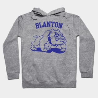 Blanton Bulldogs Elementary Retro Design Blue Hoodie